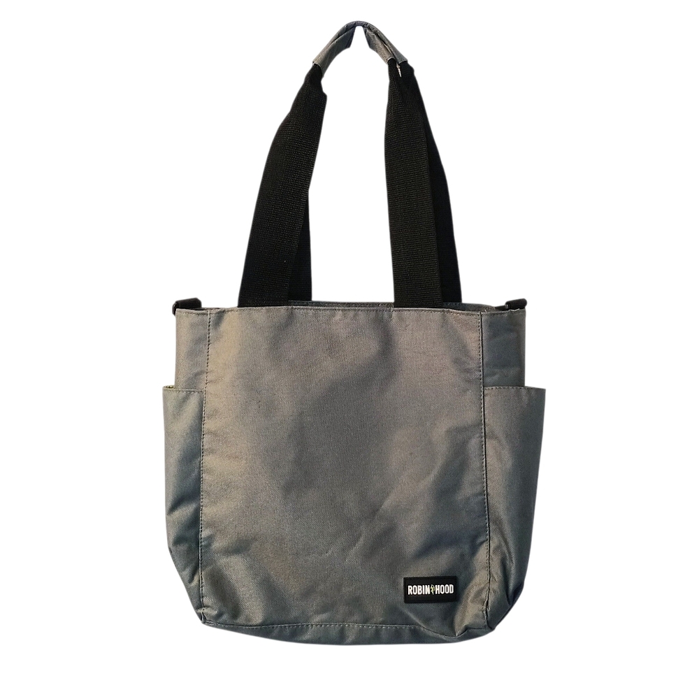 Robin Hood Gray And Black Tote Bag